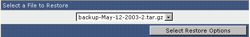 Select File to Restore