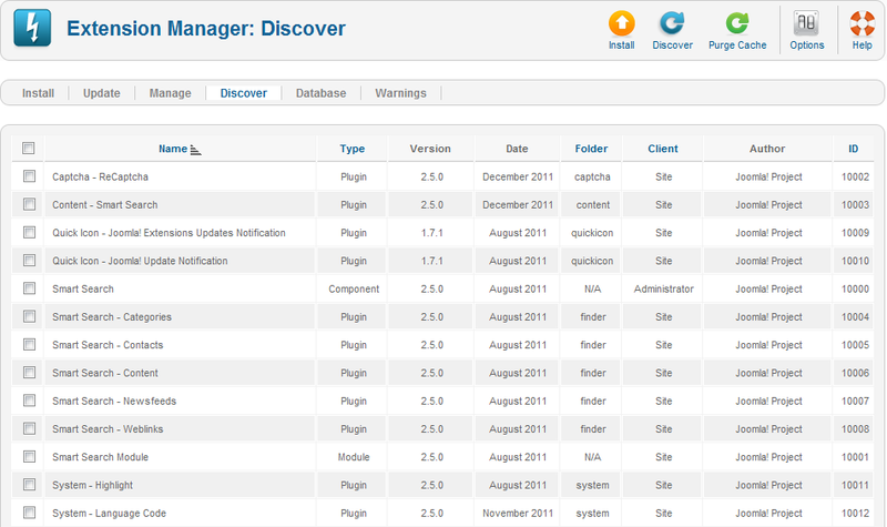 Joomla Update Extensions