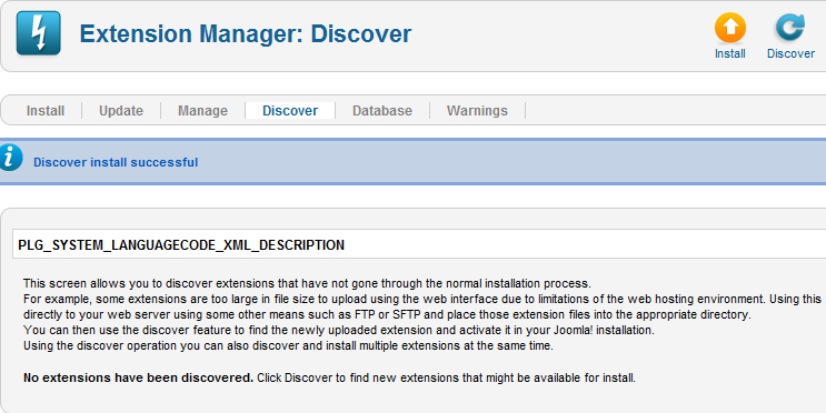 Joomla Update succes